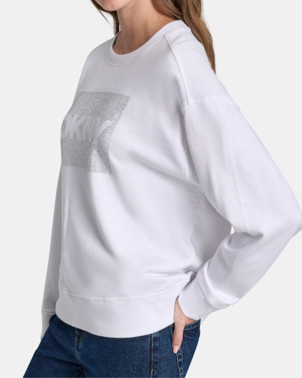 Sweatshirts de manga comprida para mulher DKNY Branco DJ6T1677