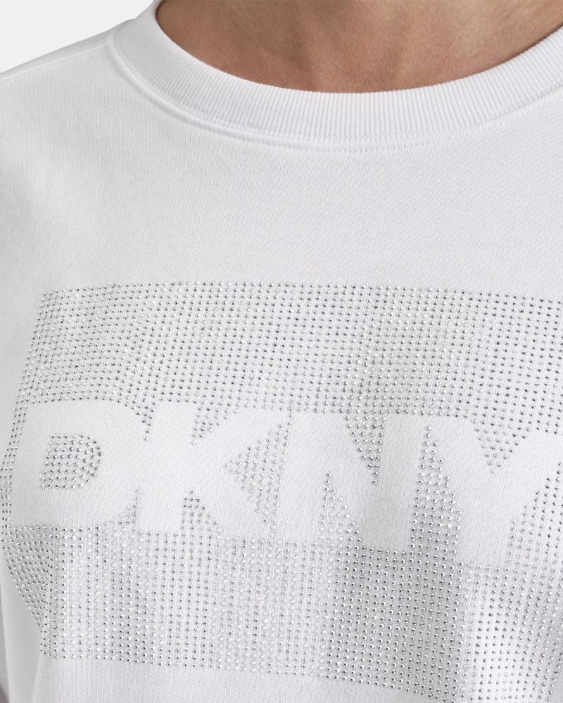 Sweatshirts de manga comprida para mulher DKNY Branco DJ6T1677