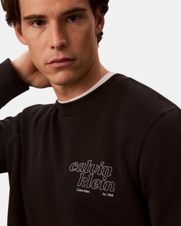 Camisolas sem capuz para homem CALVIN KLEIN Preto LV04RG274GUB1