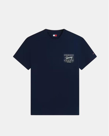 Camisetas de manga curta para homem TOMMY HILFIGER Azul DM0DM23177C1G