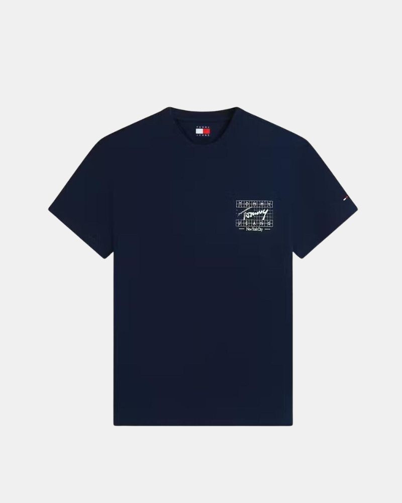 Camisetas de manga curta para homem TOMMY HILFIGER Azul DM0DM23177C1G