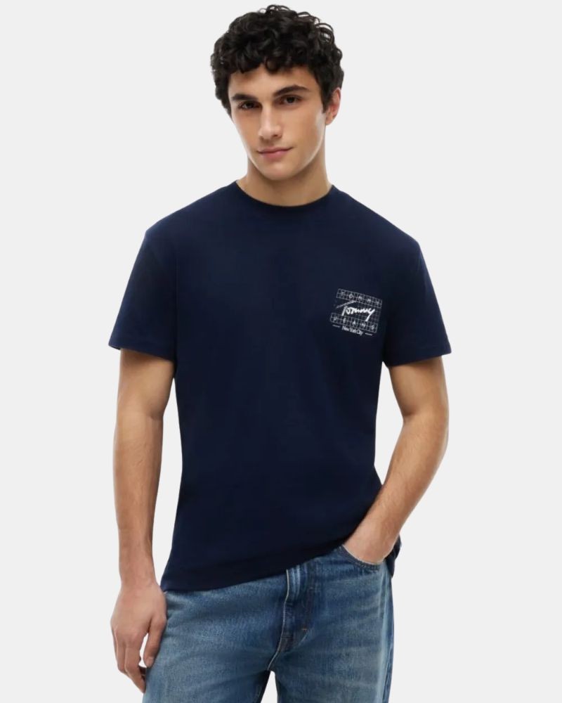 Camisetas de manga curta para homem TOMMY HILFIGER Azul DM0DM23177C1G