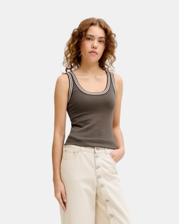 Camisetas Top Mulher JACK AND JONES Castanho 12288577 MINA