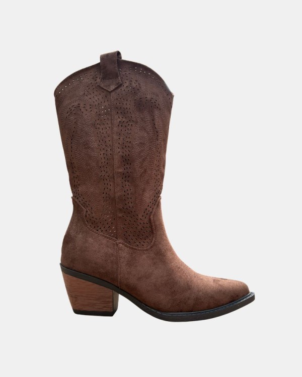 Botas Altas Cowboy Mulher RKS Castanho 353102