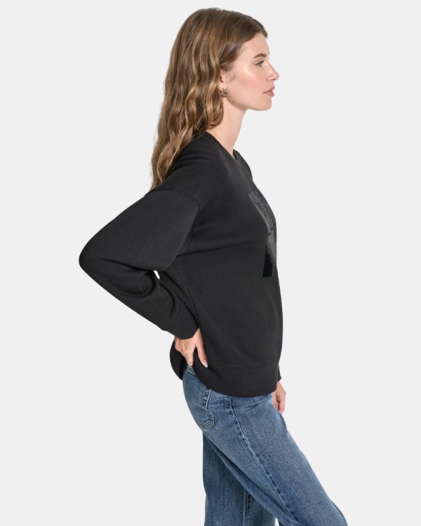 Sudaderas Sin capucha Mujer DKNY Negro DJ6T1674