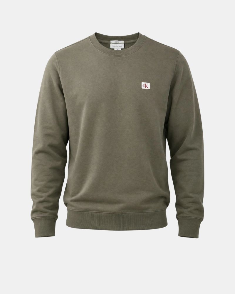 Sudaderas Sin capucha Hombre CALVIN KLEIN Verde LV04RG268GLDY