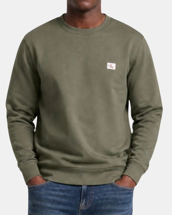 Sudaderas Sin capucha Hombre CALVIN KLEIN Verde LV04RG268GLDY
