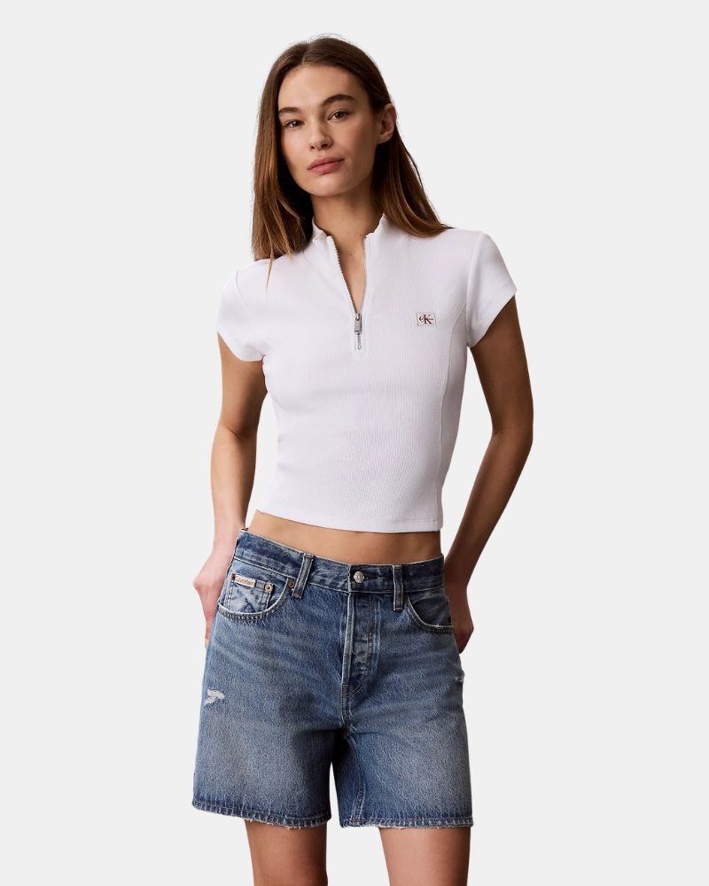 Camisetas de manga curta para mulher CALVIN KLEIN Branco LV047G240GYAF