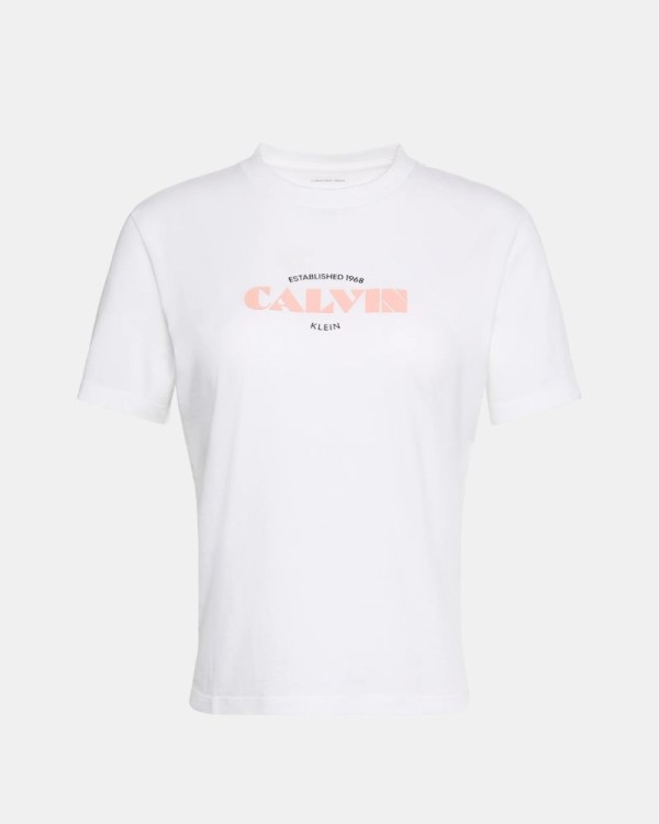 Camisetas de manga curta para mulher CALVIN KLEIN Branco LV047G807GYAF