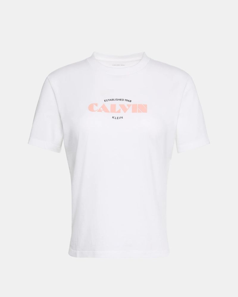 Camisetas de manga curta para mulher CALVIN KLEIN Branco LV047G807GYAF
