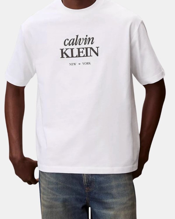 Camisetas Manga corta Hombre CALVIN KLEIN Blanco LV04RF818GYAF