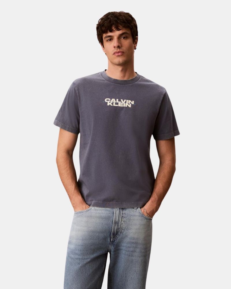 Camisetas de manga curta para homem CALVIN KLEIN Azul LV04RG834GXL7