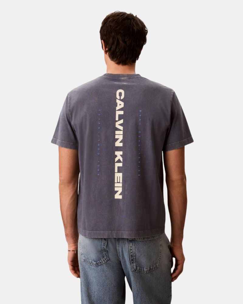Camisetas de manga curta para homem CALVIN KLEIN Azul LV04RG834GXL7
