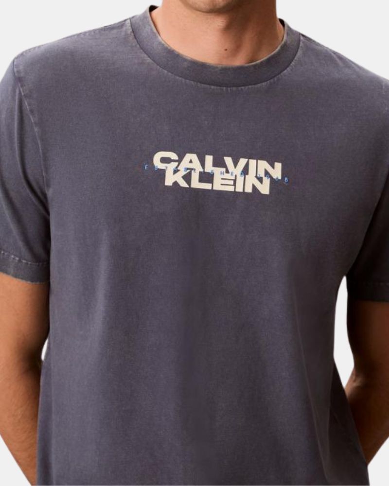Camisetas de manga curta para homem CALVIN KLEIN Azul LV04RG834GXL7