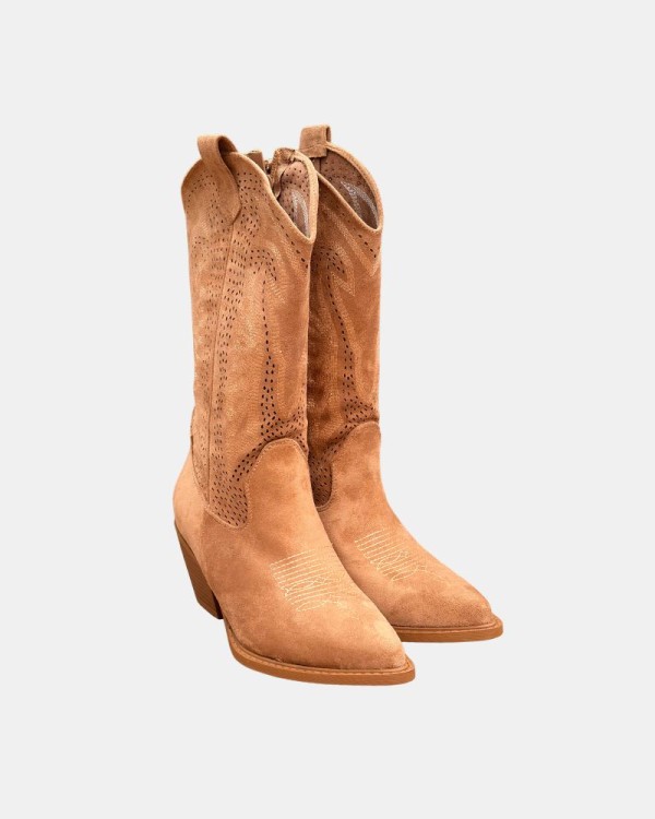 Botas Altas Cowboy Mulher RKS Taupe 353102