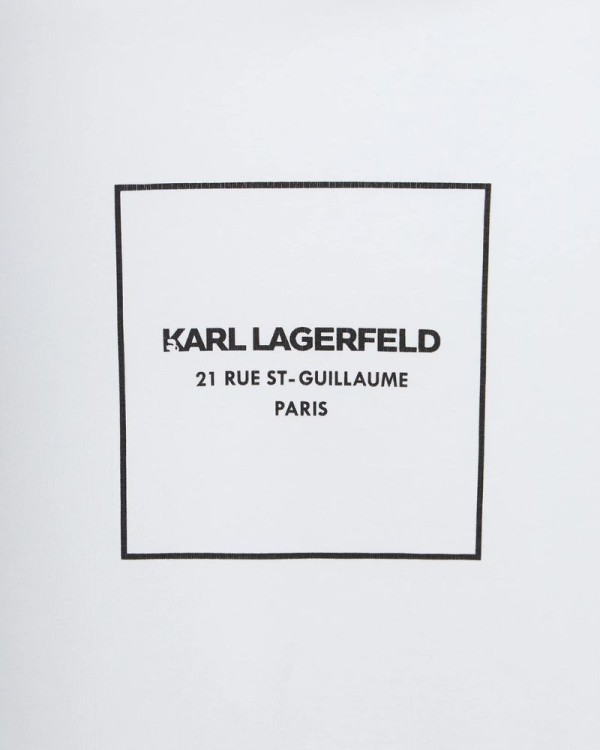 Camisetas de manga curta para homem Karl Lagerfeld brancas 755033 563221