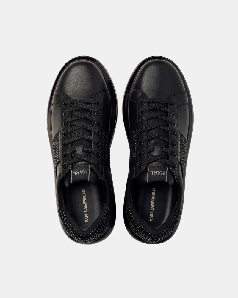 Ténis baixos masculinos Karl Lagerfeld pretos KL52626S KAPRI KUSHION