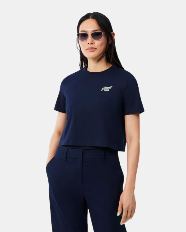 Camisetas de manga curta para mulher LACOSTE Azul TF0224