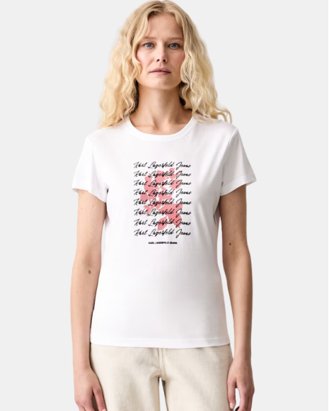 Camisetas Manga corta Mujer Karl Lagerfeld Blanco B3W17021
