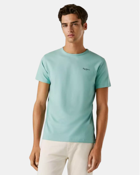 Camisetas de manga curta para homem PEPE JEANS Azul PM5010180 ORIGINAL BASIC 3N