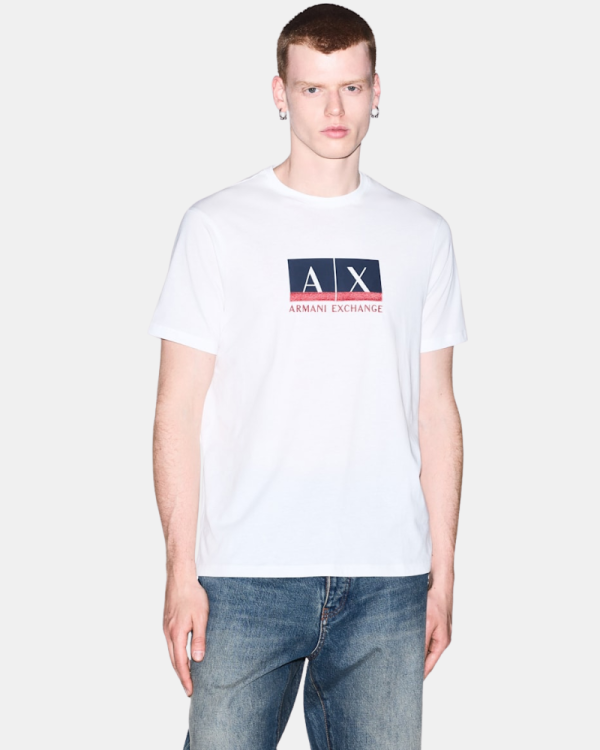 Camisetas de manga curta para homem ARMANI EXCHANGE Branco XM003037 AF10356