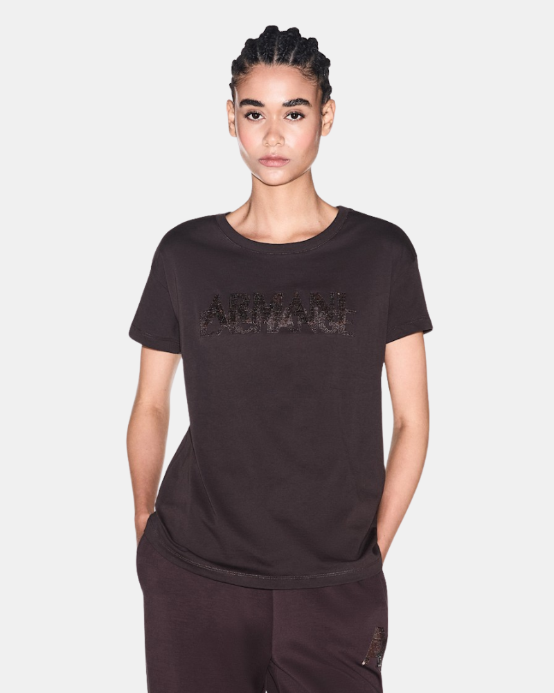 Camisetas Manga corta Mujer ARMANI EXCHANGE Marrón XW002778 AF10356