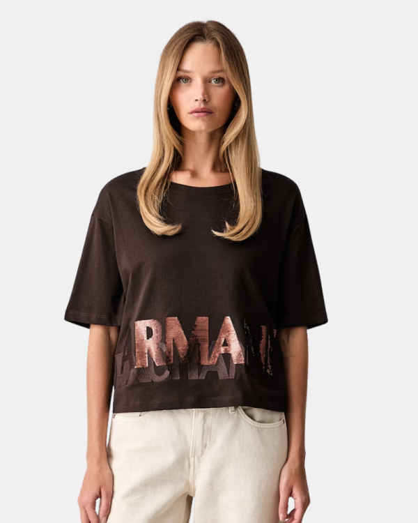 Camisetas Manga corta Mujer ARMANI EXCHANGE Marrón XW002779 AF10356