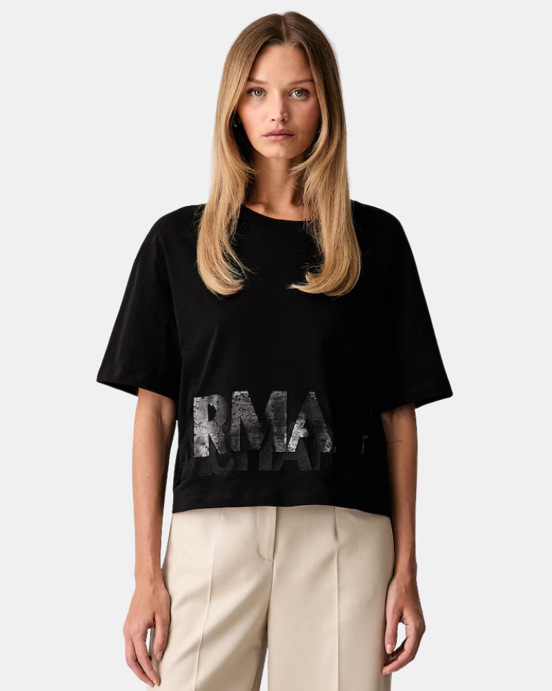 Camisetas Manga corta Mujer ARMANI EXCHANGE Negro XW002779 AF10356