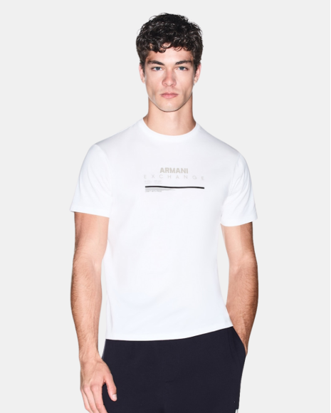 Camisetas de manga curta para homem ARMANI EXCHANGE Branco XM003025 AF10358