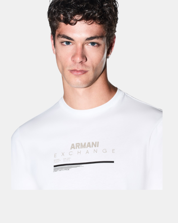 Camisetas de manga curta para homem ARMANI EXCHANGE Branco XM003025 AF10358