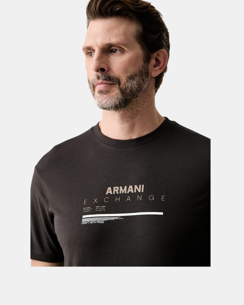 T-shirts de manga curta Homem ARMANI EXCHANGE Castanho XM003025 AF10358