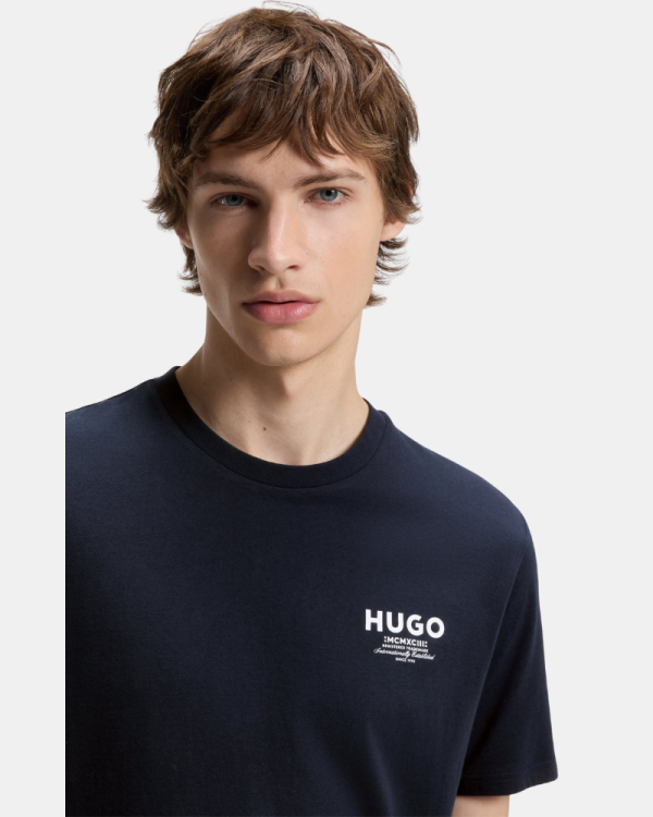 Camisetas de manga curta para homem HUGO Azul 50572740 NESPTEE