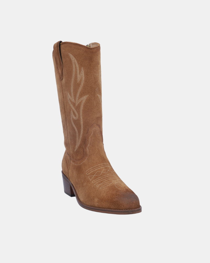 Botas Cowboy Mulher BONAVENTURE Taupe B753 3
