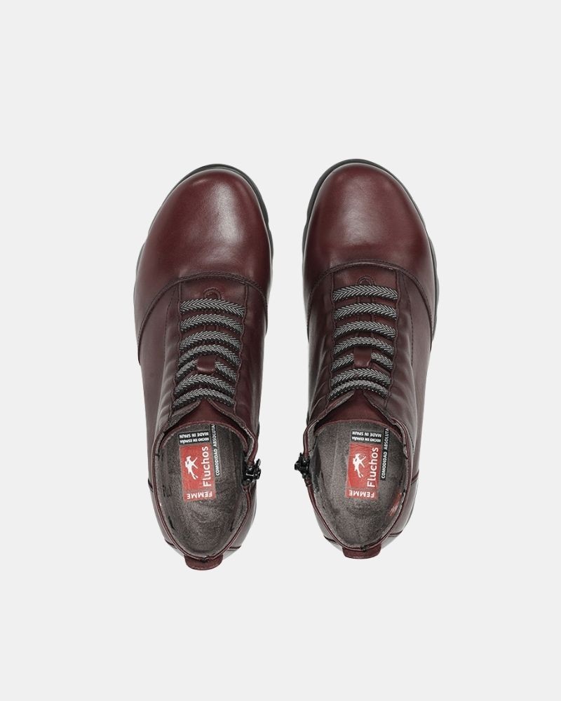 Botins baixos de mulher FLUCHOS Bordô F0356