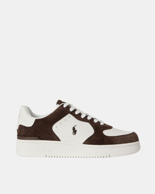 Ténis baixos para homem POLO RALPH LAUREN Branco/Castanho 809P15491 MASTERS CRT
