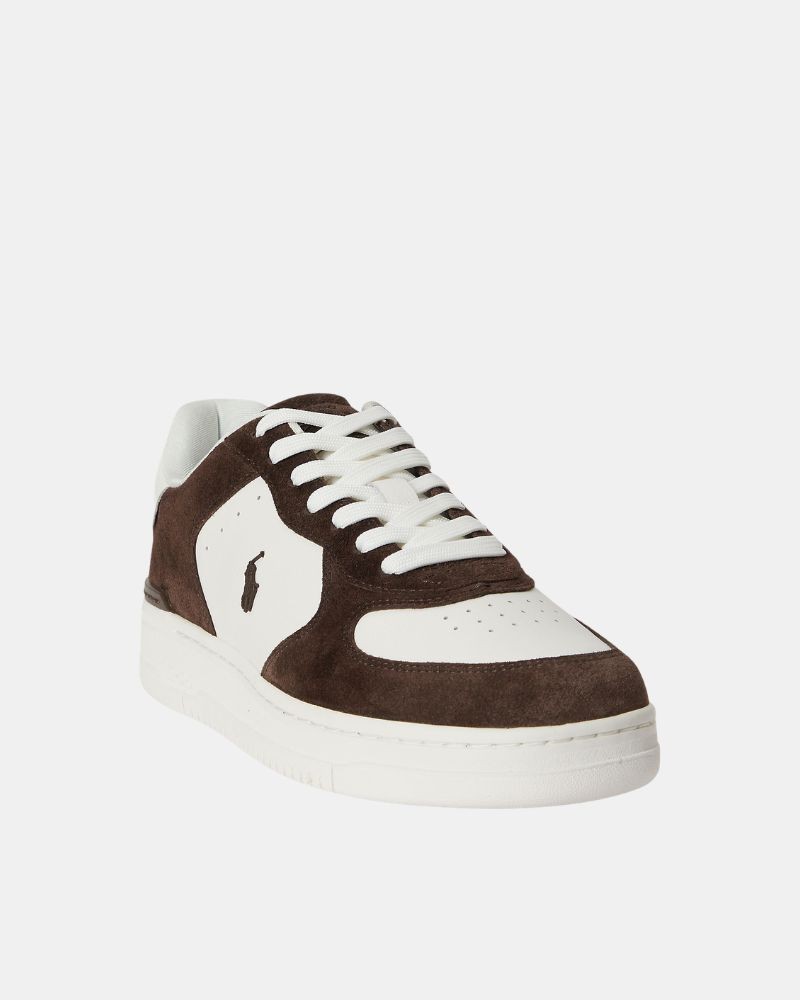 Ténis baixos para homem POLO RALPH LAUREN Branco/Castanho 809P15491 MASTERS CRT