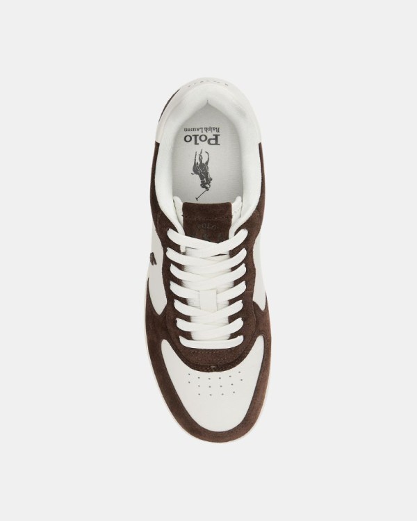 Ténis baixos para homem POLO RALPH LAUREN Branco/Castanho 809P15491 MASTERS CRT