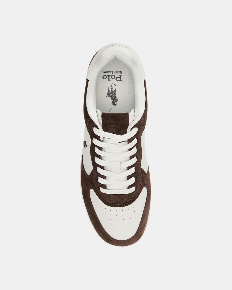 Ténis baixos para homem POLO RALPH LAUREN Branco/Castanho 809P15491 MASTERS CRT