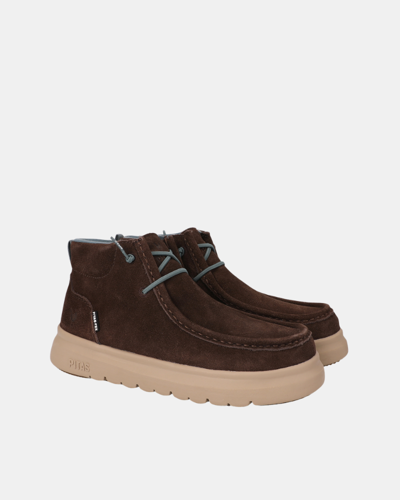 Botins Baixos Mulher Walkin Pitas Castanho PARIS