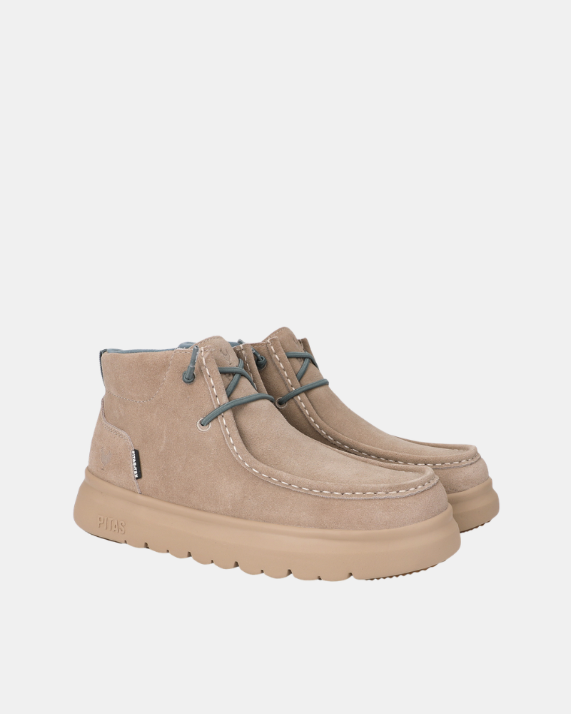 Botins Baixos Mulher Walkin Pitas Bege PARIS
