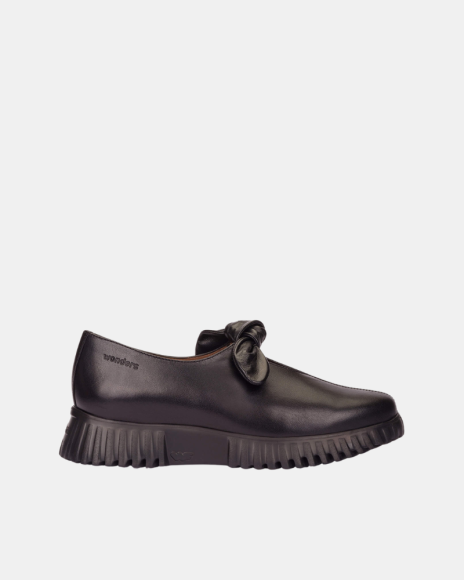 Sapatos Baixos Mulher Wonders Pretos A 4421