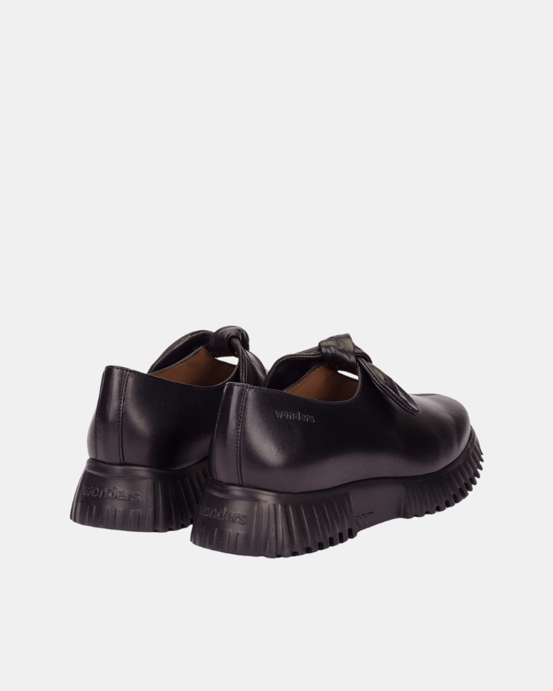 Sapatos Baixos Mulher Wonders Pretos A 4421