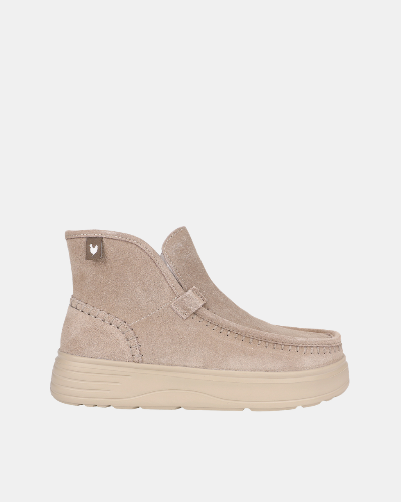 Botins Baixos Femininos Walkin Pitas Bege PERTH