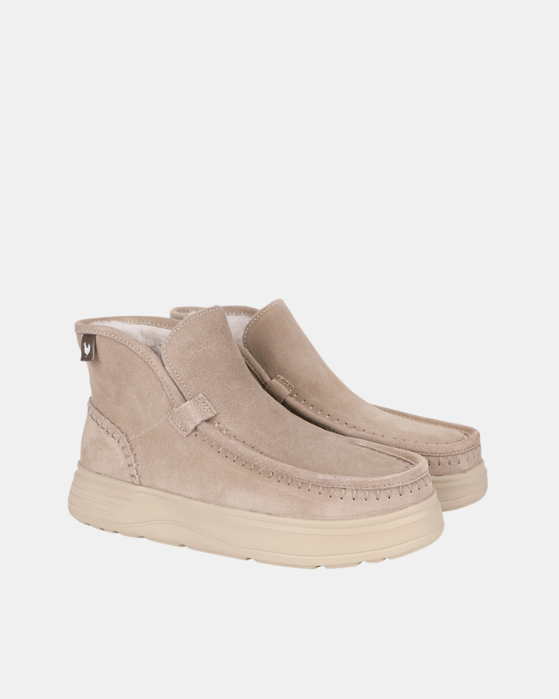 Botins Baixos Femininos Walkin Pitas Bege PERTH