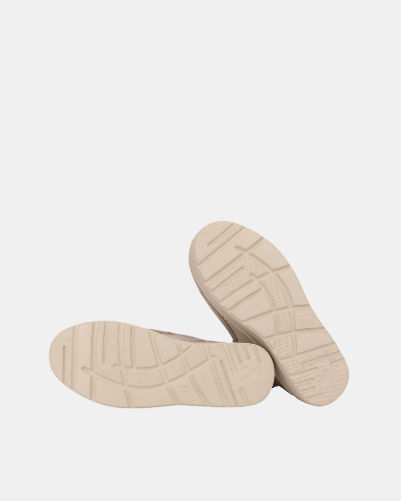 Botins Baixos Femininos Walkin Pitas Bege PERTH