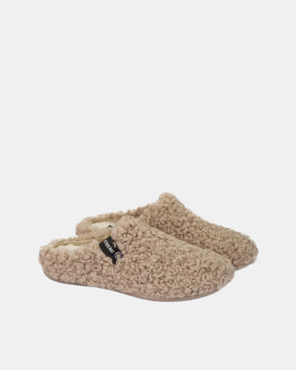 Zapatillas de casa Mujer Verbenas Marrón YORK CURLY