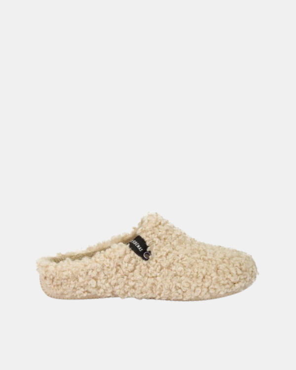 Zapatillas de casa Mujer Verbenas Beige YORK CURLY