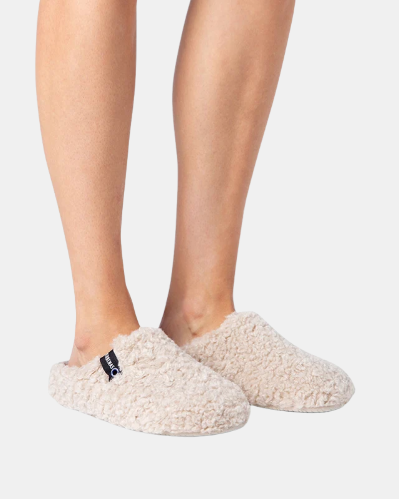 Zapatillas de casa Mujer Verbenas Beige YORK CURLY