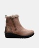 Botins baixos com pelo para mulher Amarpies Taupe 31052