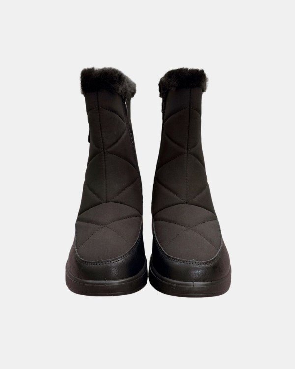 Botins de pelo baixos para mulher Amarpies pretos 31138